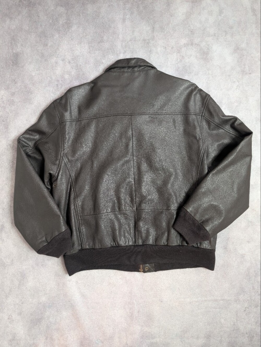 Air Force Airborne Leathers Jacket Mens  Size L Dark Brown Bomber USA Flag Lined - Picture 2 of 10